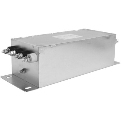 Filtr 3-fazowy jednostopniowy sieciowy gwiazda 600 V, 600 V AC, 80 A, 1,50 mA @ 480 V, 60 Hz, montaż kołnierzowy, 50/60 Hz, RP480-80-100-C