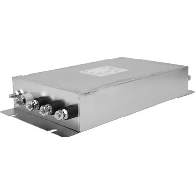 Filtr 3-fazowy dwustopniowy sieciowy gwiazda 1U, 120 - 250 V AC, 30 A, 1,00 mA @ 480 V, 60 Hz, montaż kołnierzowy, 50/60 Hz, RPC1197-30