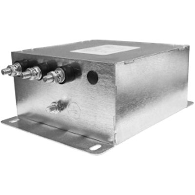 Filtr 3-fazowy EMI MIL/COTS do linii zasilania delta, 480 V AC, 50 A, 3,50 mA @ 480 V, 60 Hz, montaż kołnierzowy, 50/60/400 Hz, RPM8500-50-S