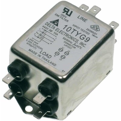 Filtr EMC seria TY 3-fazowy, z linią neutralną, 10 A, XF10TYG9
