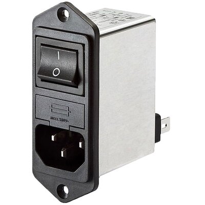 Filtr z gniazdem IEC 250 V AC, 6 A, < 5 uA, FN284EB-2-06