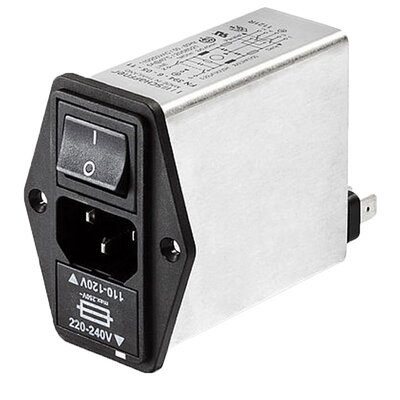 Filtr z gniazdem IEC 250 V AC, 2,5 A, wsuwka, FN394-2.5-05-11