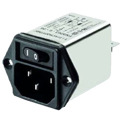 Filtr z gniazdem IEC 250 V AC, 8 A, wsuwka, FN9263-8-06