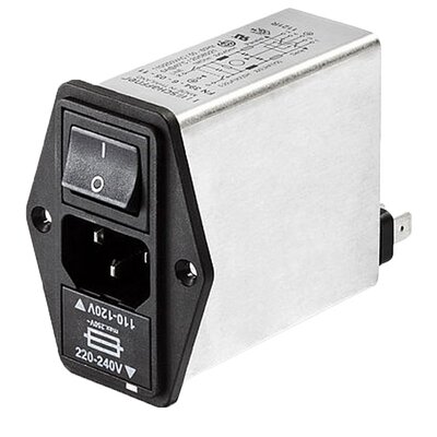 Filtr z gniazdem IEC 250 V AC, 1 A, wsuwka, FN1394-1-05-11