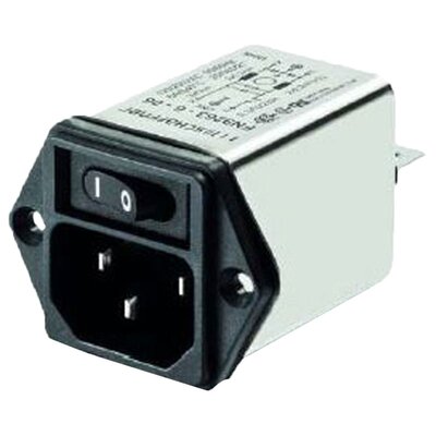 Filtr z gniazdem IEC 250 V AC, 6 A, wsuwka, FN9263-6-06