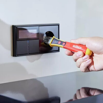 Próbnik napięcia Volt Detector bezdotykowy, jednobiegunowy, 12–1000 V AC z 2 bateriami AAA, 43797