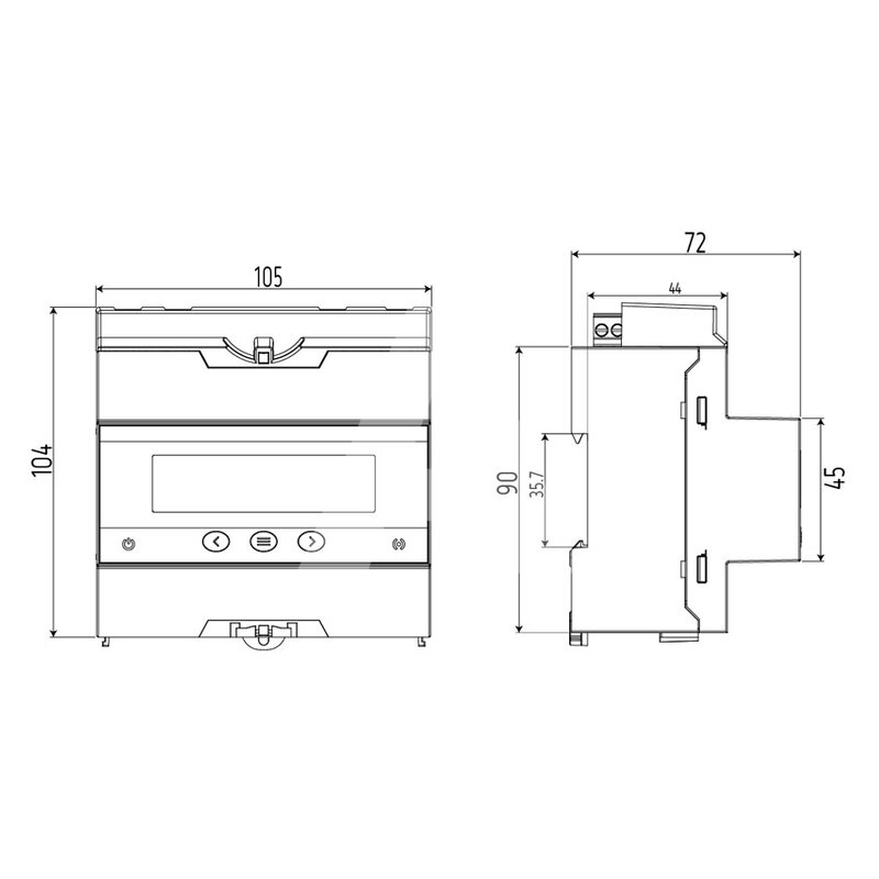 Analizator parametrów sieci, M551A4 -wymiary