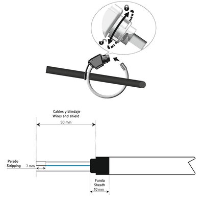 Cewka Rogowskiego MFC-FLEX-125, M82114 - schemat