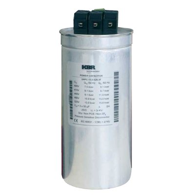 Kondensator mocy niskiego napięcia 3x65,8 μF, 50 Hz, 17,2 A, UHPC-14.3-480-3P