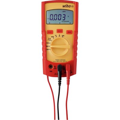 Multimetr cyfrowy do 600 V AC, CAT IV w zestawie 2 baterie AAA, 45218 - zdjęcie