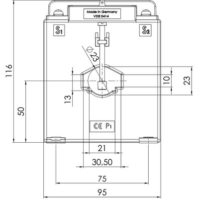 Przekładnik prądowy nn ASK, G10522 - schemat 1