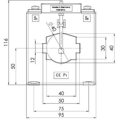 Przekładnik prądowy nn ASK, G17571 - schemat 1