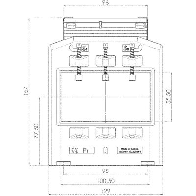 Przekładnik prądowy nn ASK, V55-2604F - schemat 1