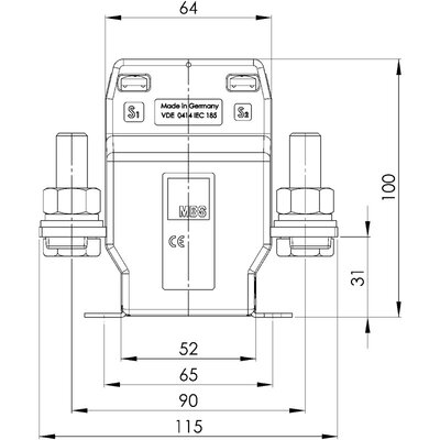 Przekładnik prądowy nn EWSK, 33551 - schemat 1