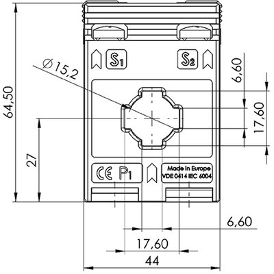Przekładnik prądowy ASK, 1020006004 - schemat 1