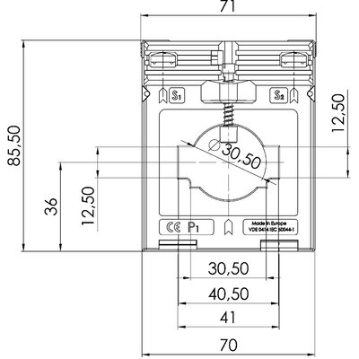 Przekładnik prądowy ASK, 28363 - schemat 1