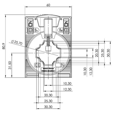 Przekładnik prądowy CTB, 50-0024 - schemat 1