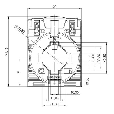 Przekładnik prądowy CTB, 50-0072 - schemat 1