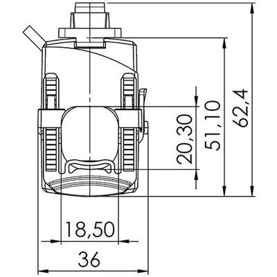 Przekładnik prądowy z otwieranym rdzeniem KBR, 18S-0002 - schemat 1