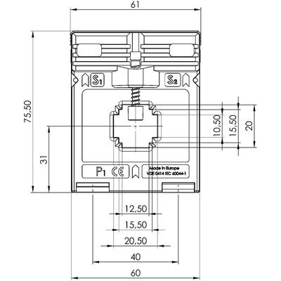 Przekładnik prądowy SASK, S03-1506B - schemat 1