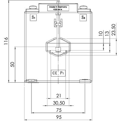 Przekładnik prądowy SASK, S19-0916D - schemat 1