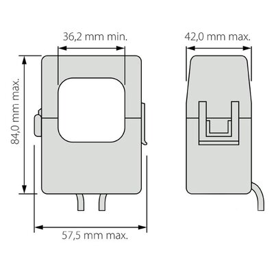 Przekładnik prądowy nn PRO, PRO-36-CT5-250100 - schemat
