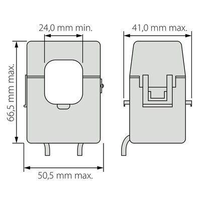 Przekładnik prądowy nn PRO, PRO-24-CT5-300100 - schemat