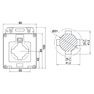 Przekładnik prądowy nn S40L, 40L300552S00$ - schemat
