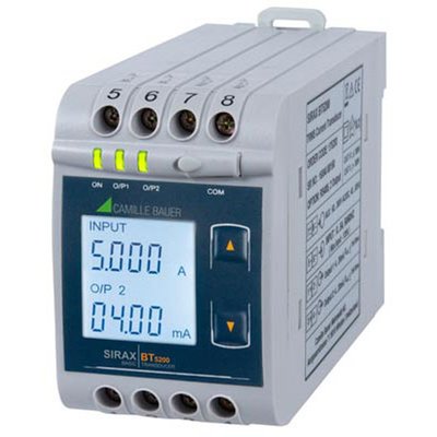 Przetwornik prądu Sirax BT5200, wej. 0 - 5 A, wyj. 2 x uniwersalne, 60 - 300 V AC / DC, 175283