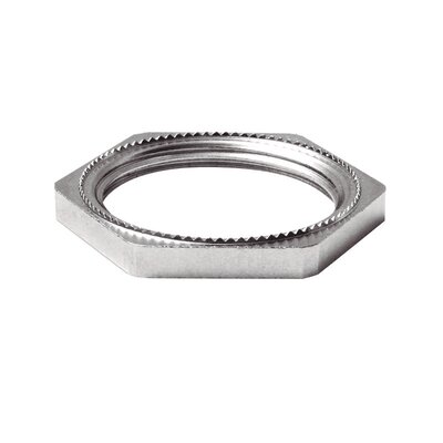 Nakrętka zabezpieczająca EMC M63x1.5, mosiądz niklowany, 229634
