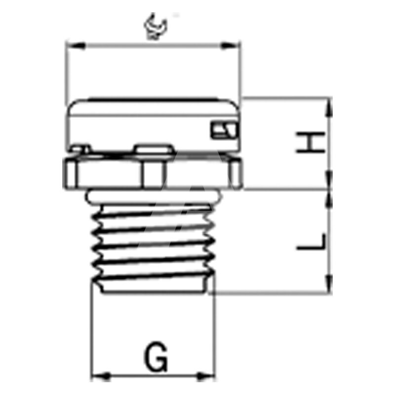 Element wyrównujący ciśnienie M12x1.5, 2455.12 - schemat