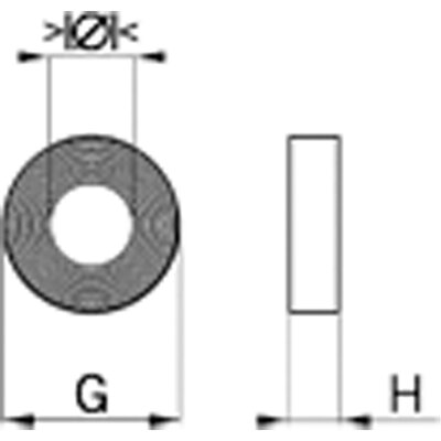 Uszczelka M16/PG9, B 109.00.03 - schemat