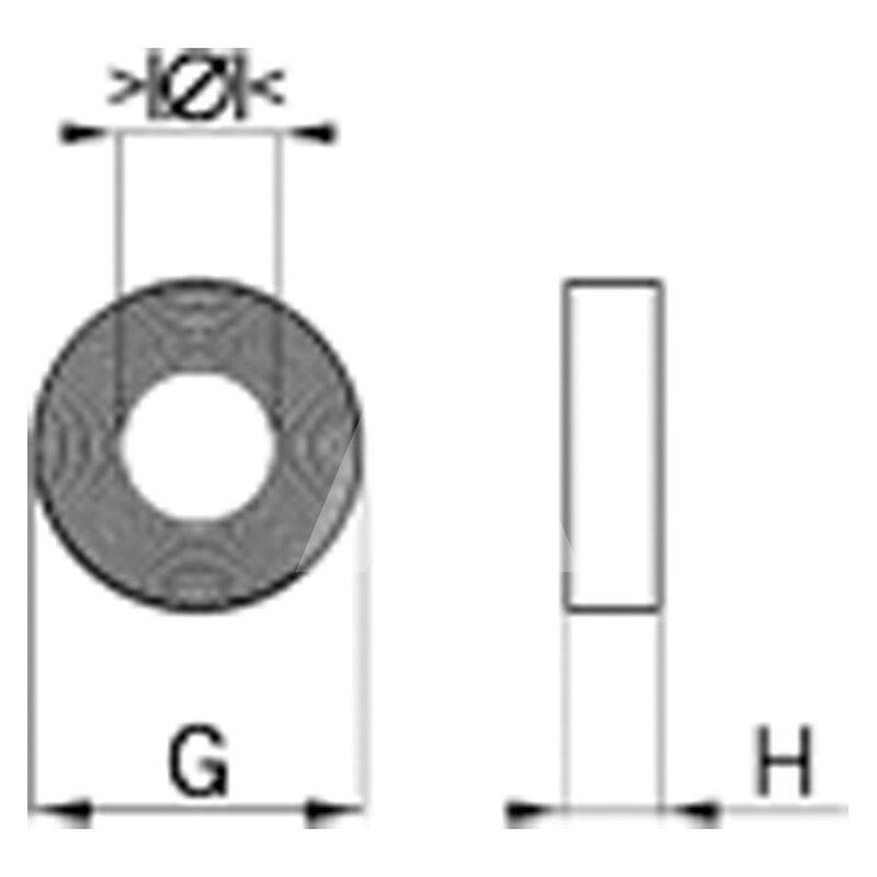 Uszczelka M16/PG9, B 109.00.03 - schemat