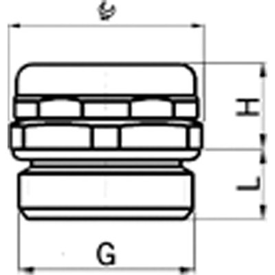 Element równoważący ciśnienie PG11, mosiądz niklowany, 2450.11.32 - schemat