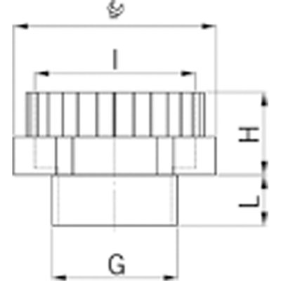 Adapter PG36, syntetyczny, kolor szary, 3455.36.40 - schemat