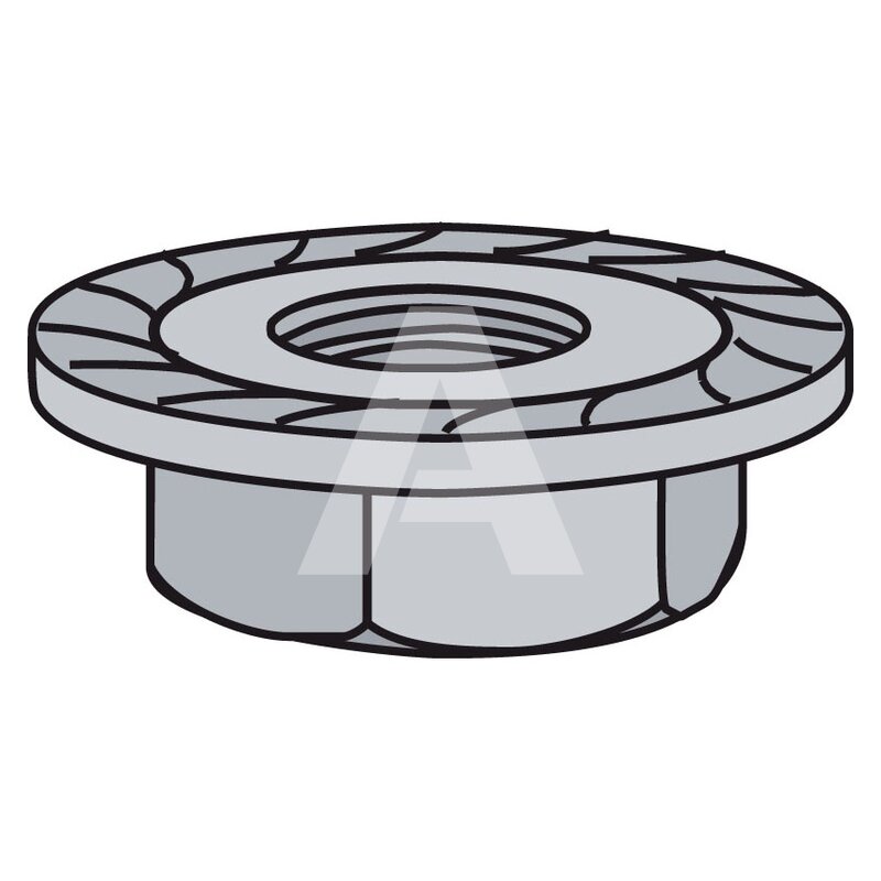 Nakrętka kołnierzowa ząbkowana M10, C6923.10G