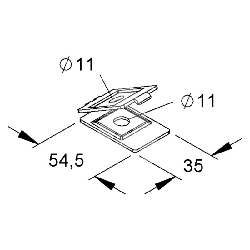 Uchwyt korytka siatkowego, ocynk sendzimira, GRWGK 10 S -schemat