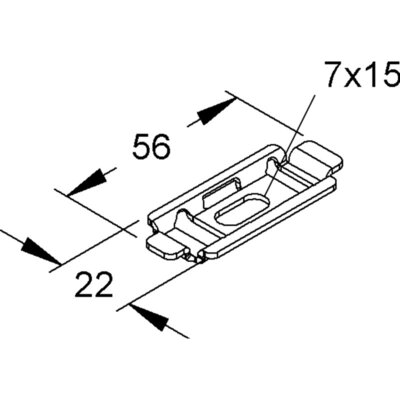 Płytka montażowa do korytka siatkowego, ocynk sendzimira, GRBP 6 S -schemat