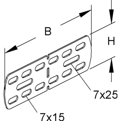 Łącznik uniwersalny do korytek siatkowych, ocynk sendzimira, RVV 50 -schemat