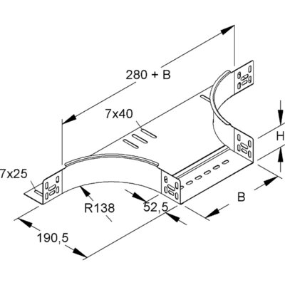 Kształtka typu T, stal 304, RTA 60.200 -schemat