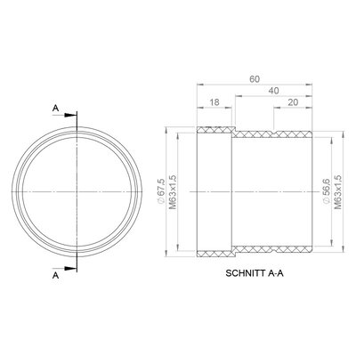Przedłużenie gwintu, 52314 - schemat