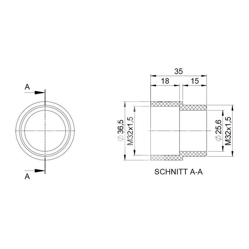 Przedłużenie gwintu, 52300 - schemat