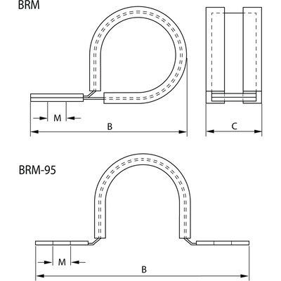 Klamra BRM do peszla ND29, BRM-29 - szkic
