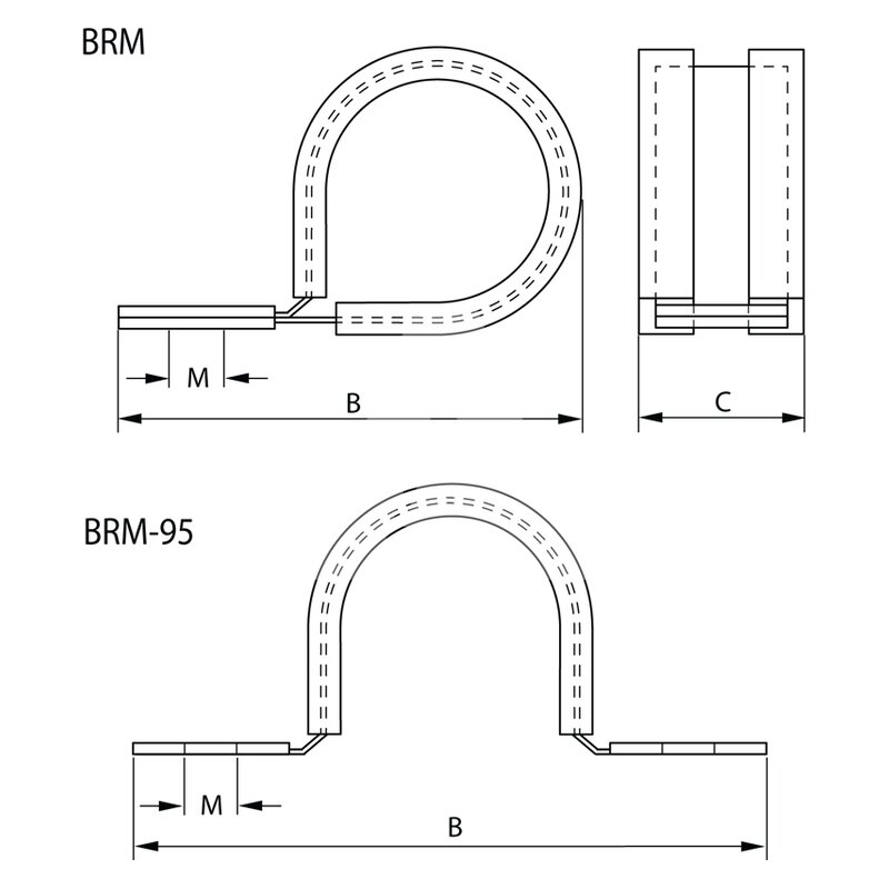 Klamra BRM do peszla ND23, BRM-23 - szkic