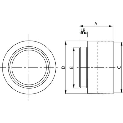 Adapter mosiężny PG36/PG48, 364804 - szkic
