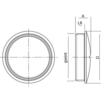 Zaślepka metalowa PG36, 413604 - szkic