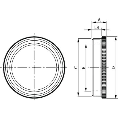 Reduktor mosiężny PG48/PG36, 483684 - szkic