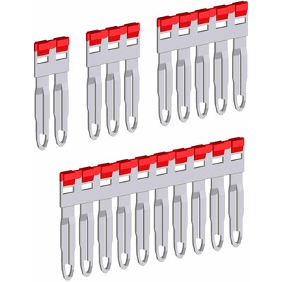 Mostek wciskany 2-polowy, izolowany, czerwony, PTP0202R - rysunek