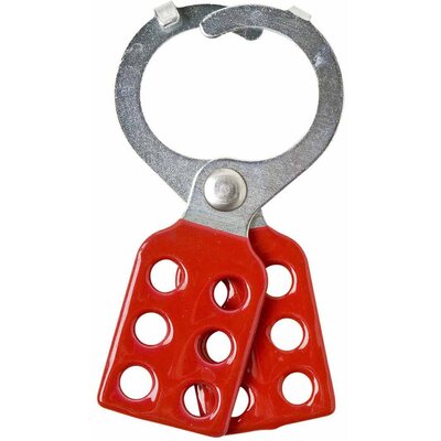 Stalowa blokada LOTO, klamrowa z zawieszką, 105719