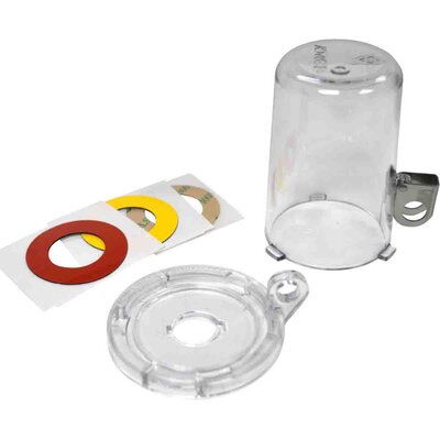 Blokada LOTO przycisku (16 mm), transparentna z wysoką osłoną, 139794